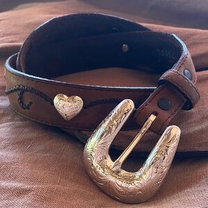 Tony Lama Western Heart concho belt